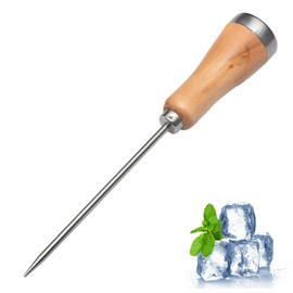 Bradawl Tool with Wooden Handle 8.5" Stainless Steel Bradle Tools for Ice Sculpting, Heavy Duty Sewing Awl Tool for Wood Leather, Fabric & Crafts DIY Sewing Leatherwork