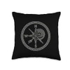 Compass Vinyl Rose Shantycore Symbol Throw Pillow