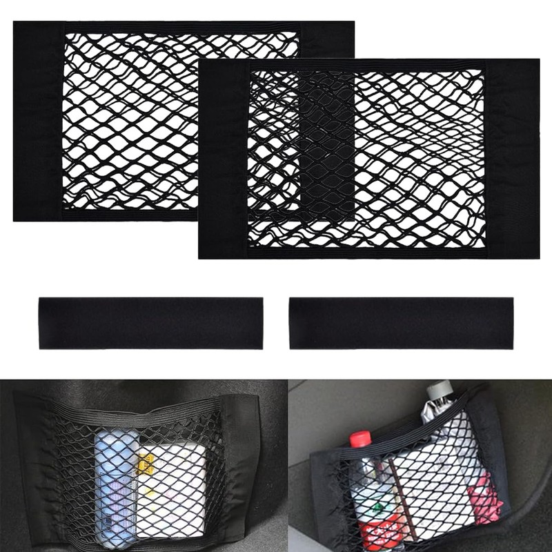GXGM 2 Pezzi Rete Portaoggetti Auto Tasca Organizer con 2