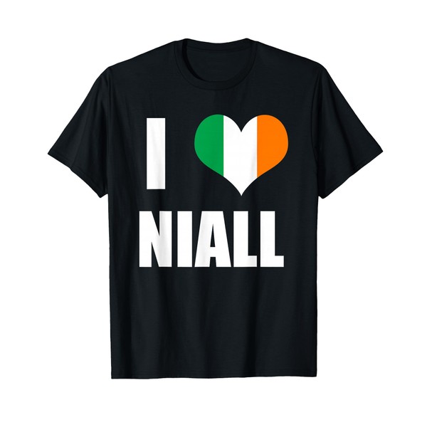 I Love Niall T-Shirt - Ireland Flag Heart T-Shirt