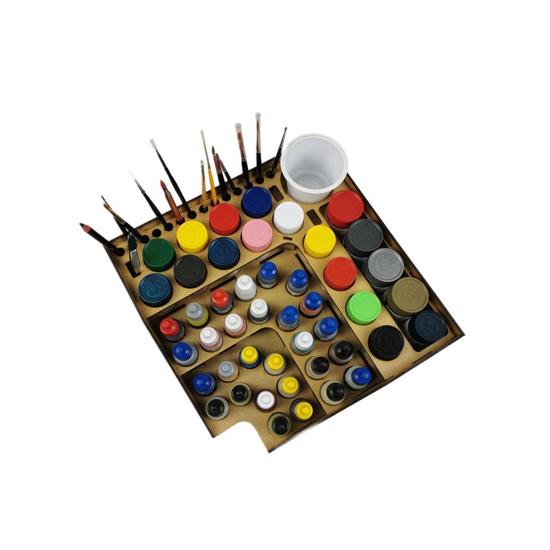 HobbyHold Square 3-Tier Paint and Brush Holder - Model Building