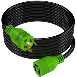 RVMATE 3 Prong 30 Amp Generator Extension Cord 40 Feet, NEMA L5-30P/L5-30R 125V SJTW Jacket