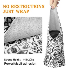 XAMOREST 15 in Camera Wrap with Pouch,Lens Protective Wrap,Anti-scratch Anti-dust, Flexible Wrapper Camera Travel Accessories for DSLR Mirrorless Camera Lens(Graffiti)