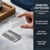 2Pcs Stainless Steel Beard Comb Credit Card Size Men Anti-Static