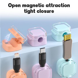 GWAWG 6PCS Magnetic Cable Management Clips,2025 New Magnetic Cord Organizer Cable Management Clips,Hide Phone Charging Cable Keeper,Magnetic Desk Cable Clips Management for Nightstand,Office Supplies