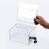 LUFEIS Lockable Acrylic Donation Box, Donation Box, Transparent Ballot Box,