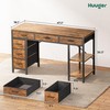 Huuger Computer Desk with 6 Drawers, 47 Inch Office Desk