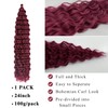 Burgundy Braiding Hair Pre stretched Curl Boho Hair for Braiding
