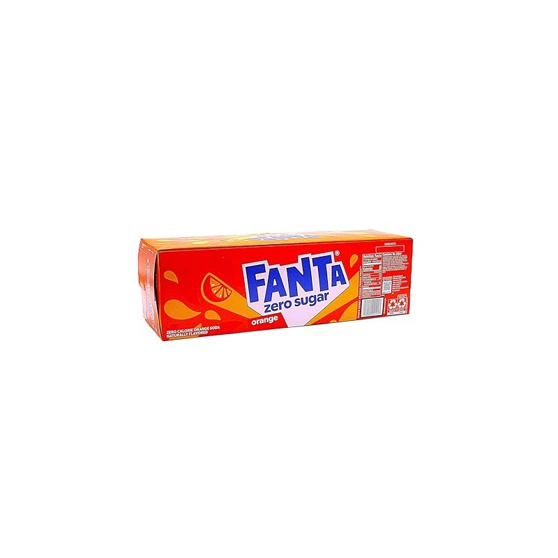 Fanta Zero Sugar Orange Soda, 12 Pack