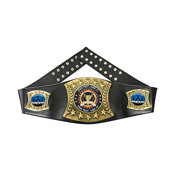 Express Medals Custom Cheerleading Trophy Personalized Championship Leather Belt EG70