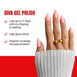 DND Gel Polish Set, Coquette Collection, UV/LED Gel Polish and Air Dry Nail Lacquer, Matching Chip-Free Polish Duo, 080 Pink About It, 0.5 Fl Oz