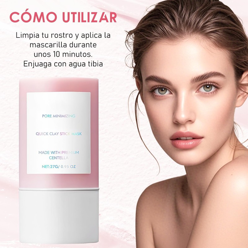 Mascarilla de arcilla Centella Asiática en barra, Soothing Skin,Deep Cleansing,