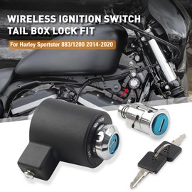 Newsmarts Ignition Key Switch & Tail Box Lock Set Replacement for Harley Sportster 883/1200 2014 2015 2016 2107 2018 2019 2020