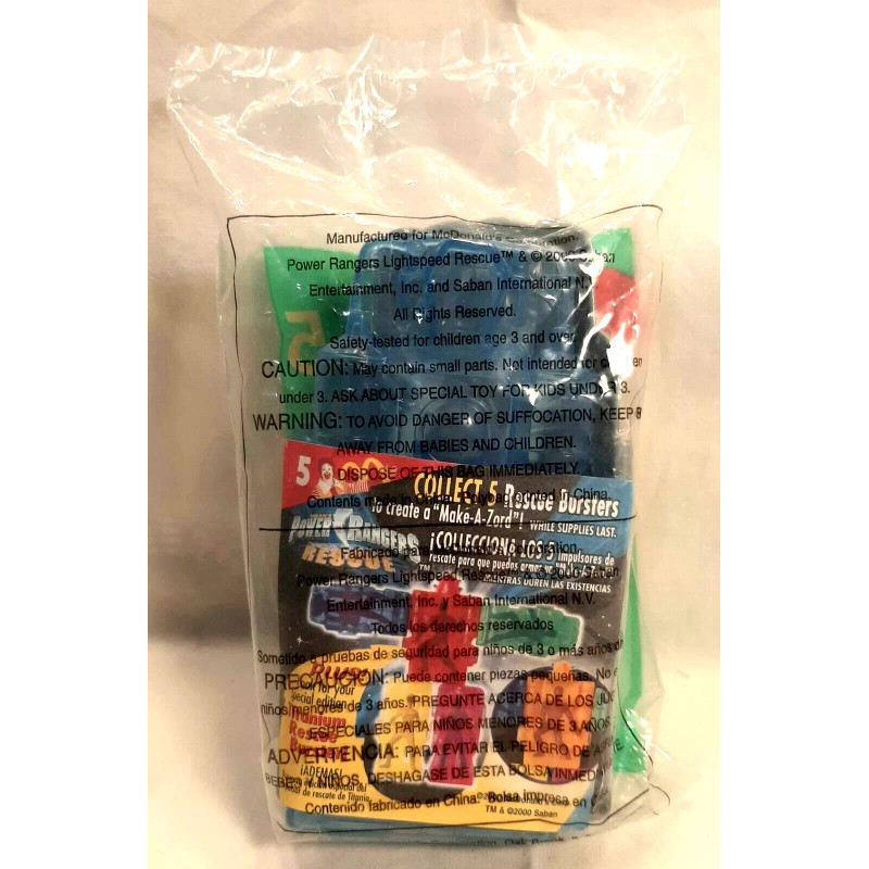 McDonald's 2000 MCDONALDS POWER RANGERS RESCUE HAPPY MEAL TOY BLUE