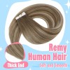 sunny hair Extensiones Cabello Humano 50gr 14in Marrón Ombre Castañas