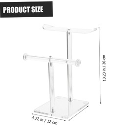 Minkissy Hairband Organizer Double Layer Acrylic Holder Display Rack Ideal for Hair Bands Scrunchies and Headbands