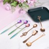 sourcing map 8Pcs Heart Shape Spoons Stainless Steel 5.7 Inch