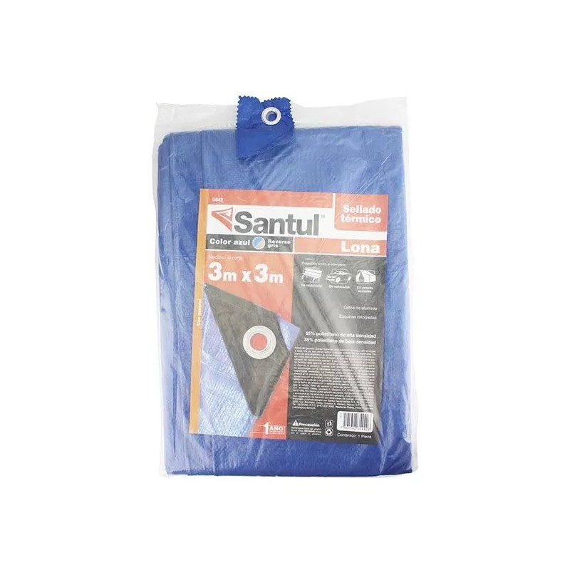 Santul Lona Uso Ligero Santul 3x3m Sellado Térmico Azul 5442