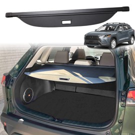 Volcaner Cargo Cover for Toyota Corolla Cross 2022 2023 2024 Accessories, Leather Retractable Luggage Trunk Cover Security Cover Shield Shade for Corolla Cross Accessories(Not for Corolla)