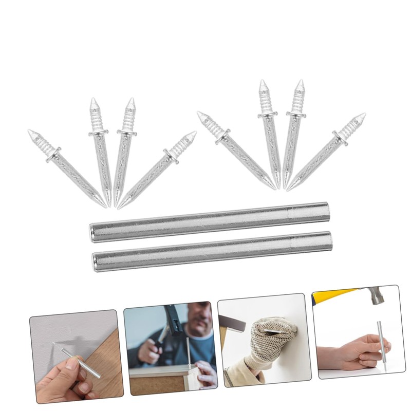 TEHAUX 200pcs Double-Headed Invisible Security Screws for Skirting Lines No