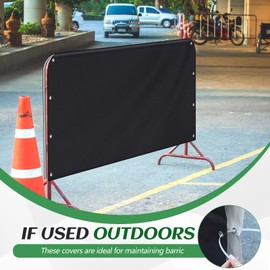 Tioncy 8.5 FT Safety Barricade Heavy Duty Portable Crowd Control Barricade Jacket Cover for Event Setups Trade Shows Concerts Festivals Sporting Events