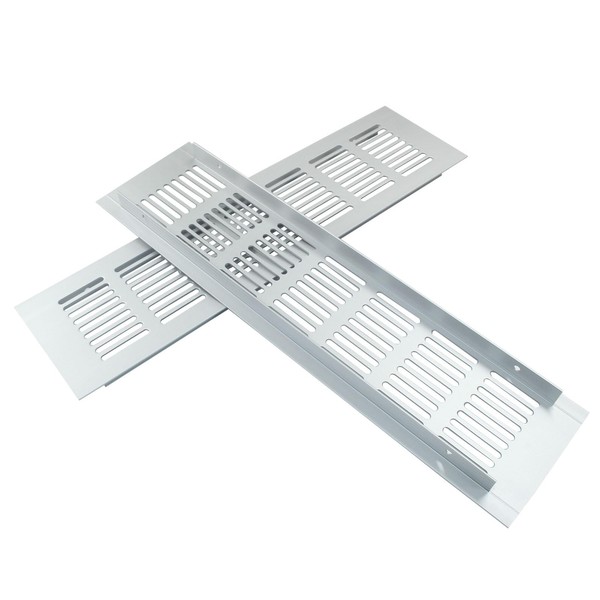 Hordion 2 Pack Louvered Ventilation Grille, 11.8 x 3.1 Inch