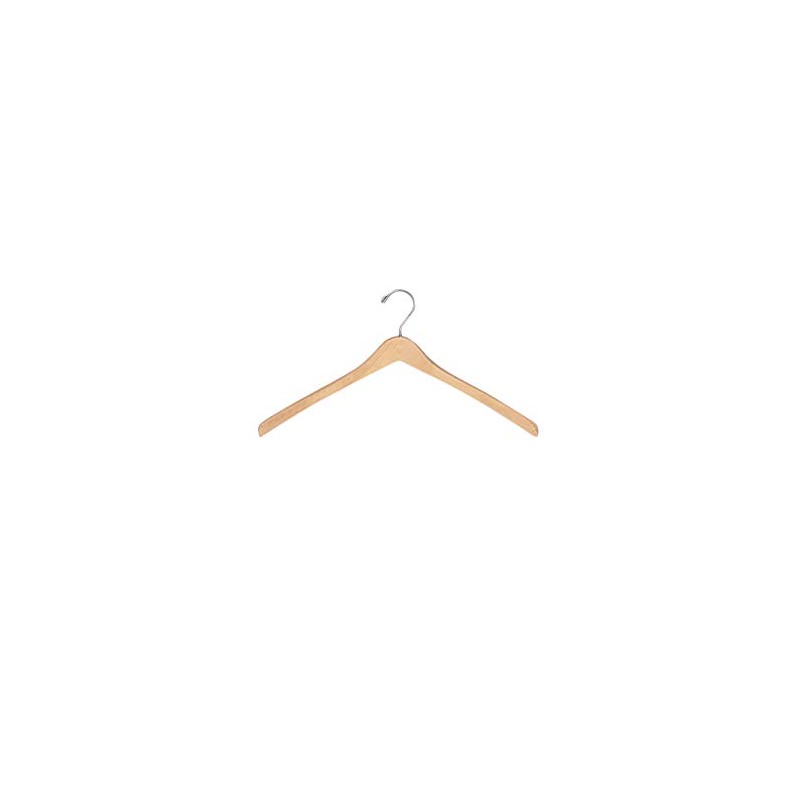 SSWBasics 17 inch Natural Wood All Purpose Suit Hangers- Case
