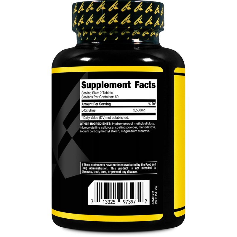 Primaforce L-Citrulline 2500mg per Serving, 60 Servings; 120 Tablets