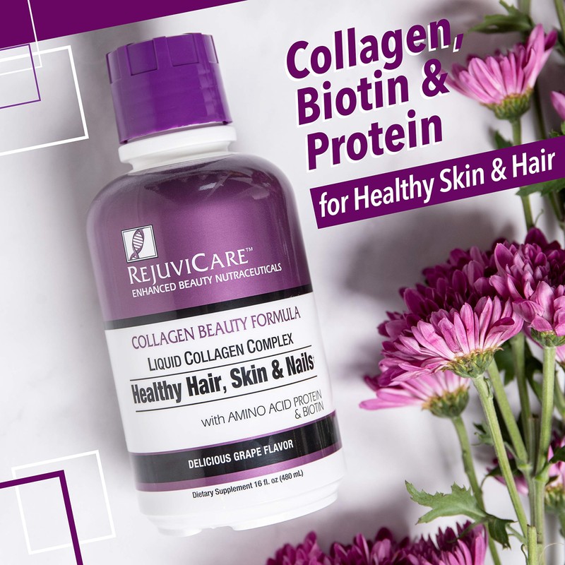 Rejuvicare Liquid Collagen Beauty Formula with Amino Acids, Protein and