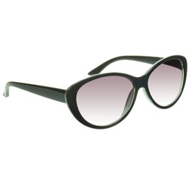 proSPORT | Cat Eye Womens Full Lens Tinted Reading Sunglass Black Frame +1.50 NOT BIFOCAL Oversize