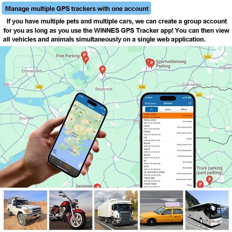 TKMARS 4G Auto GPS Tracker GPS Tracker Ohne Abo 7800mah