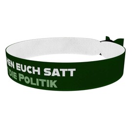 Wir machen euch satt - Stoffarmband Bauernprotest - Langlebiges Satinarmband - Umweltfreundliches und Handgefertigtes Armband - Modisches Geschenk für Freunde und Naturliebhaber