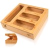 Speclux Bamboo Food Bag Organizer for Kitchen Drawer, a bamboo