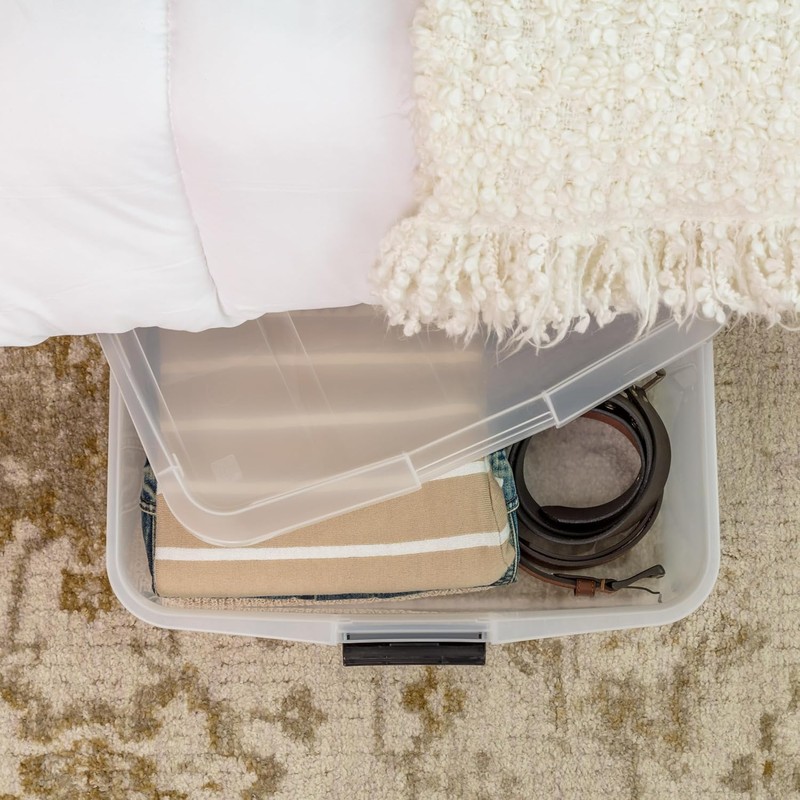 IRIS USA 33 Qt Plastic Under Bed Storage Organizer Bin