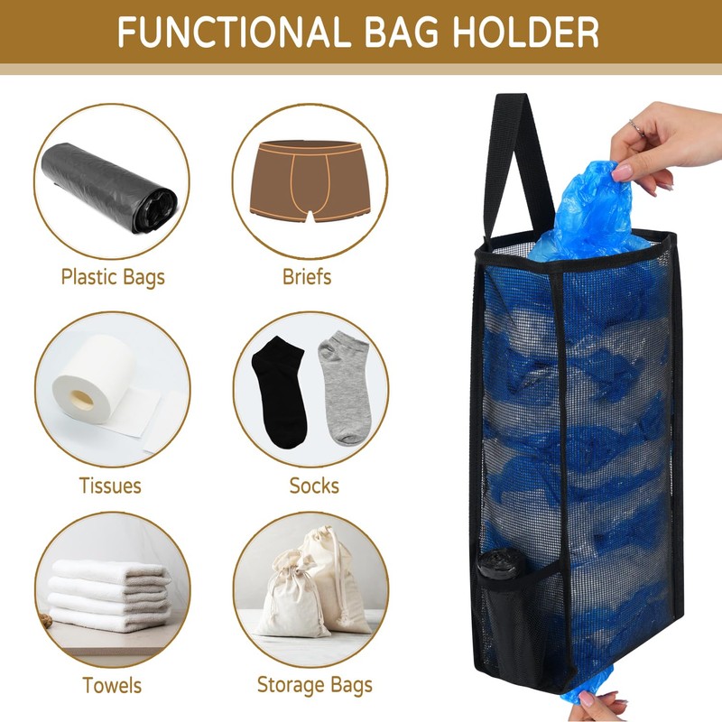 LeCorner Plastic Bag Holder, Large Capacity Grocery Bag Holder, Breathable