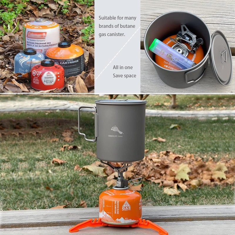 BRS Stove BRS 3000T Stove Titanium Ultralight Backpacking Stove Portable