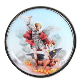 Needzo Saint Michael Pocket Token, Religious Gifts for Firefighters, Police, and EMTs, 1 ¼ Inches