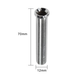 GIONAR Kitchen Sink Drain Plug Hollow Screw for Strainer Valves Hollow Head Screw 70mm M12x70mm Copper Sink Filter Kitchen Fixing Filter Filter