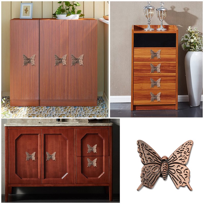 EMSea Drawer Pulls, Butterfly Shape, 4 Pieces Creative Drawer Knobs,