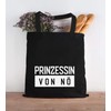 Moonworks® Jute Bag Princess von nö Saying Fabric Bag Carry