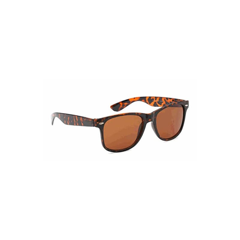 Retro Optix Sunglasses Classic 80’s Vintage Style Design (Tortoise Brown,