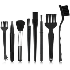 CIATBYYJ 8 Stück Nylon Antistatik Bürsten, Computer Tastatur Reinigungsset für Tastaturen, Laptop Leiterplatten, Leitende Böden, Motherboards Pc Reinigungsbürsten-Set