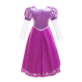 Lito Angels Princess Rapunzel Fancy Dress Up Costume Birthday Party Purple Gown with Accessories for Kids Girls Age 11-12 Years
