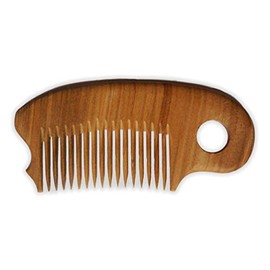 Compact wooden comb