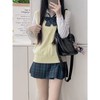 Wowcarbazole School Vest, Student Uniform, Knit Vest, V Neck, For