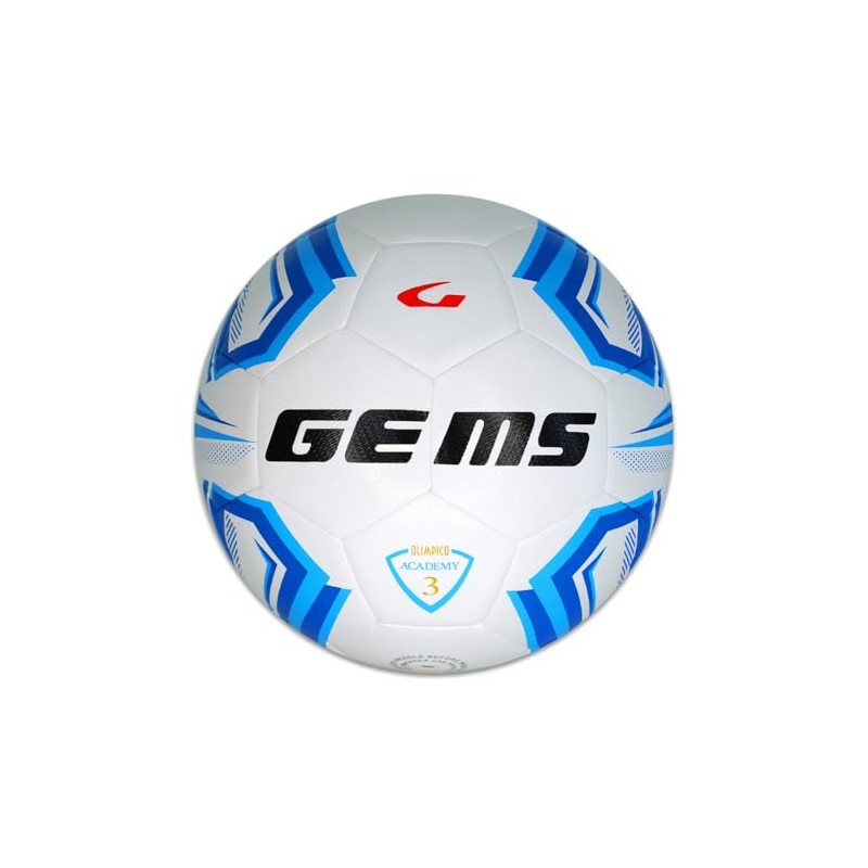 GEMS UN07-0302 OLIMPIC Academy Unisex Football White/Blue Size 3