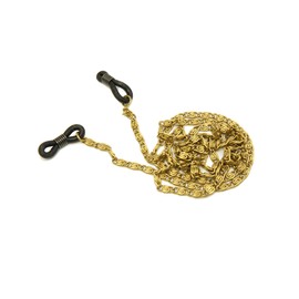 Colorviper Sports Safety Glasses Sunglasses Holder Eyeglasses Neck Cord String Retainer Strap Safety Glasses Black Gold Chain (matte gold/metal chain)