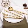 20 Piece Gold Silverware Set for 4, Terlulu Stainless Steel
