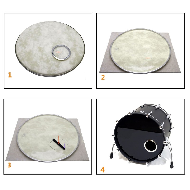 BQLZR Bass Kick Drum Head Port Vent Punch Tool 2-10inch