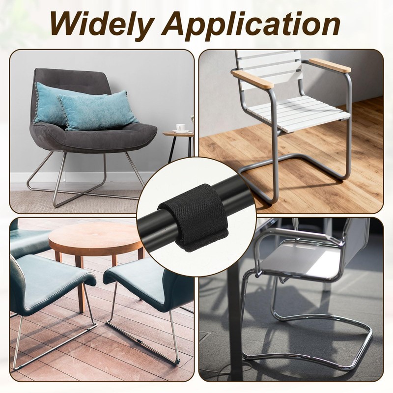 PATIKIL 12Pcs Wrap-Around Felt Furniture Pads, 5.7 x 1.2" Chair